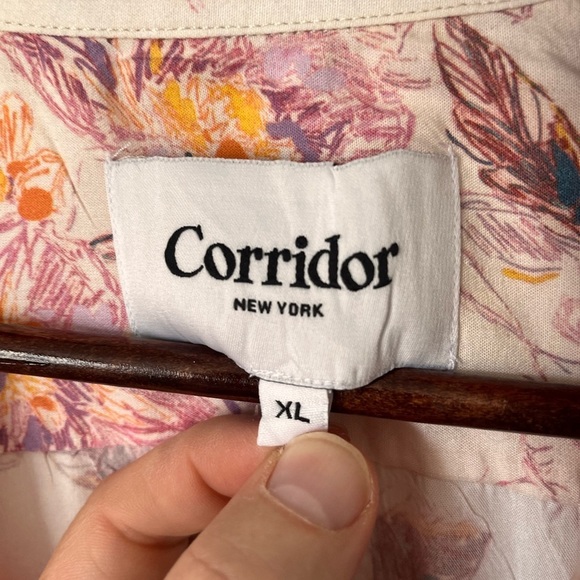 Mens Corridor New York Novella Floral Vacation Shirt XL - Picture 8 of 13